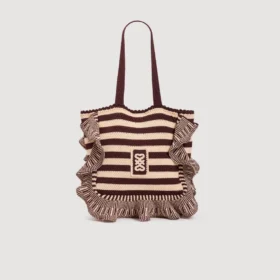 Gestreifte Häkel-Tasche