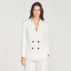 Gestreifte, massgeschneiderte Jacke
