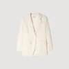 Gestreifte, massgeschneiderte Jacke
