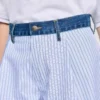 Gestreifte Shorts mit Jeans-Details