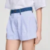 Gestreifte Shorts mit Jeans-Details
