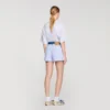 Gestreifte Shorts mit Jeans-Details