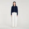 Gestreifter Cardigan aus Wolle und Kaschmir