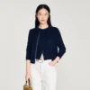 Gestreifter Cardigan aus Wolle und Kaschmir