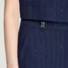Gestreifter Pailletten-Skort