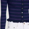 Gestreifter Strickcardigan
