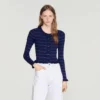 Gestreifter Strickcardigan