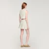 Gestreiftes Crop-Top mit Strasssteinen