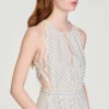 Gestreiftes Midi-Kleid aus Baumwolle