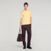 Gestricktes Poloshirt mit Reissverschlusskragen
