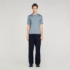 Gestricktes Poloshirt mit Reissverschlusskragen