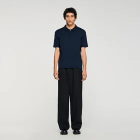 Gestricktes Poloshirt mit Reissverschlusskragen