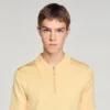 Gestricktes Poloshirt mit Reissverschlusskragen