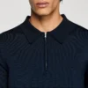Gestricktes Poloshirt mit Reissverschlusskragen