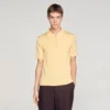 Gestricktes Poloshirt mit Reissverschlusskragen