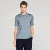 Gestricktes Poloshirt mit Reissverschlusskragen