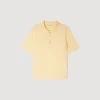 Gestricktes Poloshirt mit Reissverschlusskragen