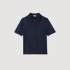 Gestricktes Poloshirt mit Reissverschlusskragen