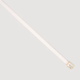Glatter Ledergürtel mit Metallschnalle
