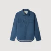 Hemd aus Baumwolle und Leinen im Jeans-Look