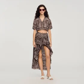 Hi-Low-Rock mit Bandana-Print
