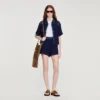 Hochtaillierte Shorts im Häkel-Look