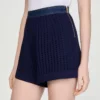 Hochtaillierte Shorts im Häkel-Look