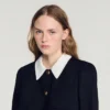 Jacke mit abnehmbarem Kontrastkragen