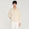 Jacke mit regulärem Kragen im Strick-Look