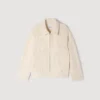 Jacke mit regulärem Kragen im Strick-Look