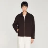 Jacke mit Reissverschluss, regulärem Kragen und Waffelstruktur