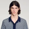 Jacquard-Hemd mit quadratischem Kreuzmuster