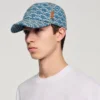 Jeans-Cap mit Kreuzmotiv