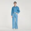 Jeans-Hemd mit Strasssteinen