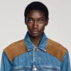 Jeans- und Wildlederjacke