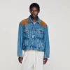 Jeans- und Wildlederjacke