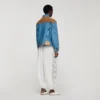 Jeans- und Wildlederjacke