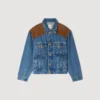 Jeans- und Wildlederjacke