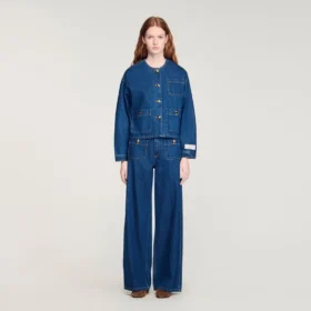 Jeansjacke mit ausgefallenen Knöpfen