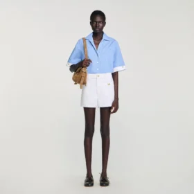 Jeansshorts mit hoher Taille