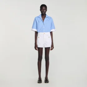 Jeansshorts mit hoher Taille