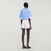 Jeansshorts mit hoher Taille