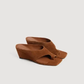Keilsandalen aus Wildleder