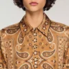 Kropptes Hemd mit Bandana-Print