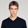 Kurzarm-T-Shirt mit V-Ausschnitt
