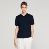 Kurzarm-T-Shirt mit V-Ausschnitt