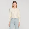 Kurze Baumwolljacke mit Pailletten