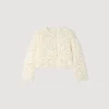 Kurze Baumwolljacke mit Pailletten