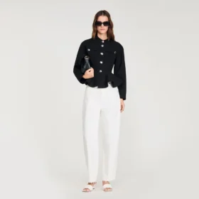 Kurze Peplum-Jacke mit Rüschen