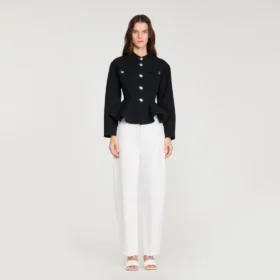Kurze Peplum-Jacke mit Rüschen